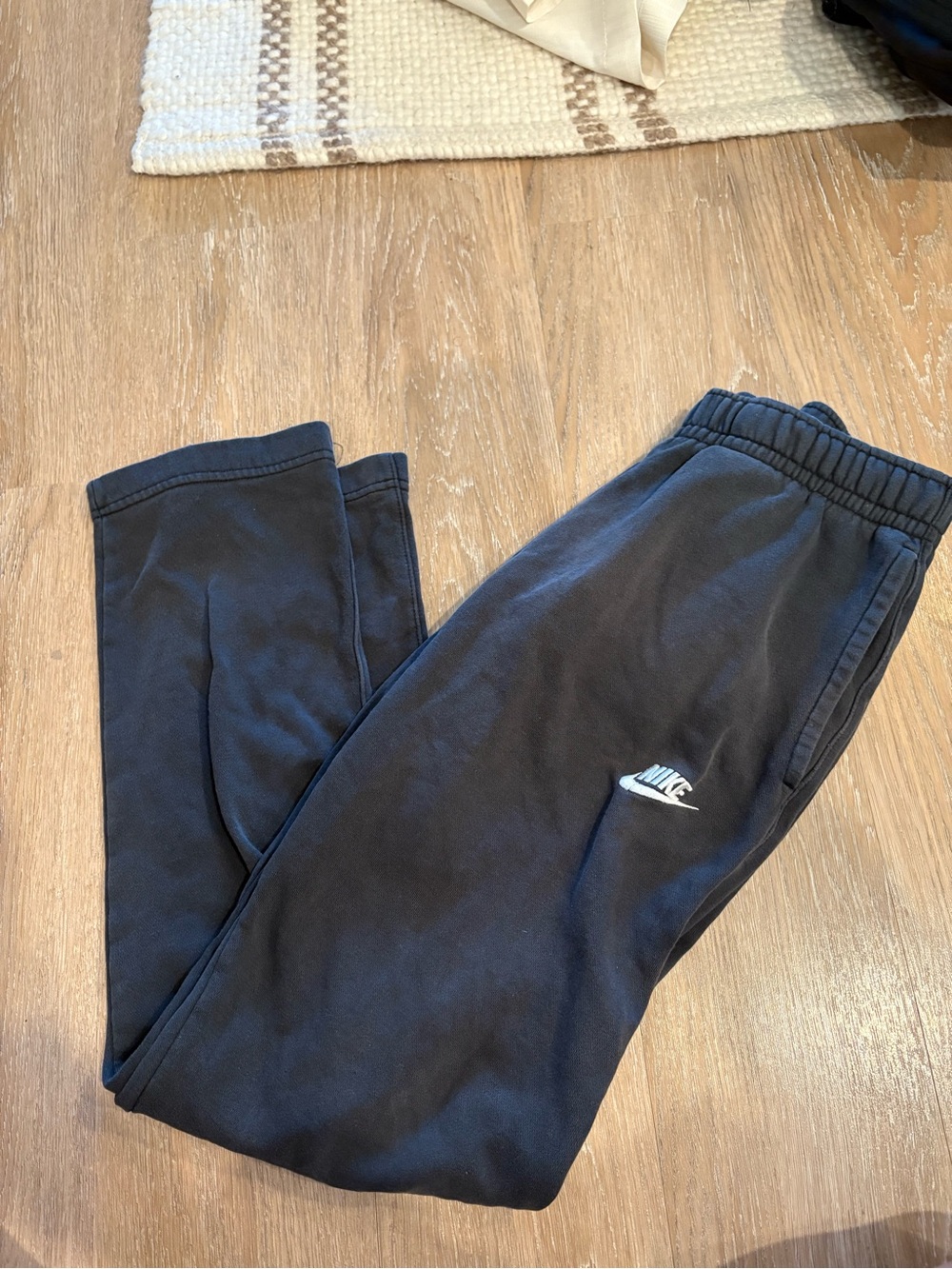 Nike Black Jogger Sweatpants with White Logo